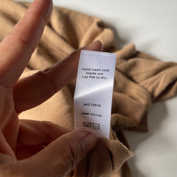 Michael Stars Cozy Plush Tan Hoodie Top SMALL Kangaroo Pocket Athleisure - Picture 7 of 7